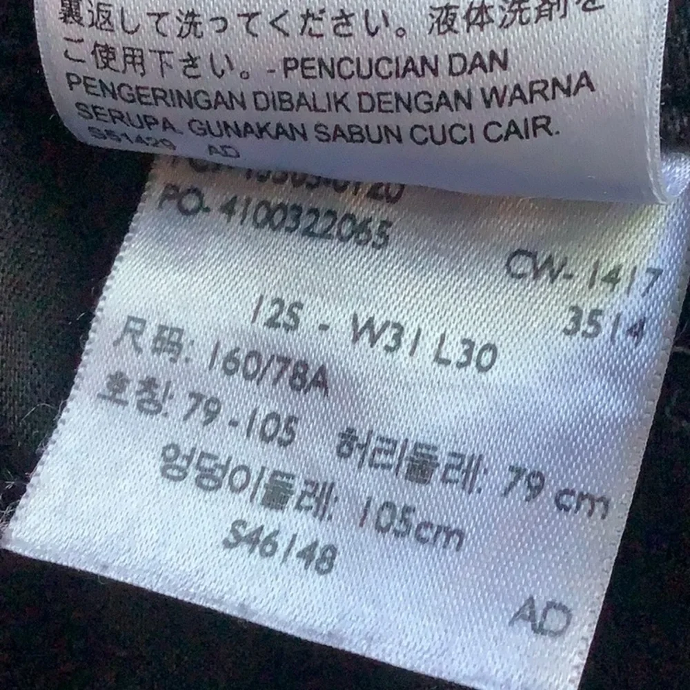 Levi’s Black 505  Straight W 31 L 30